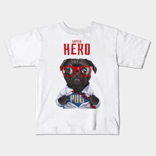 Super Hero Pug Kids T-Shirt